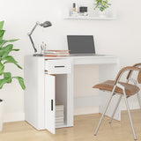 Skrivebord hvit 100x49x75 cm konstruert tre