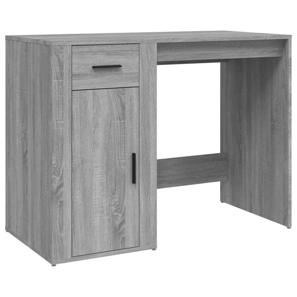 Skrivebord grå sonoma 100x49x75 cm konstruert tre