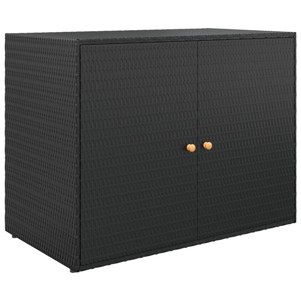 Putekasse svart 100x55,5x80 cm polyrotting