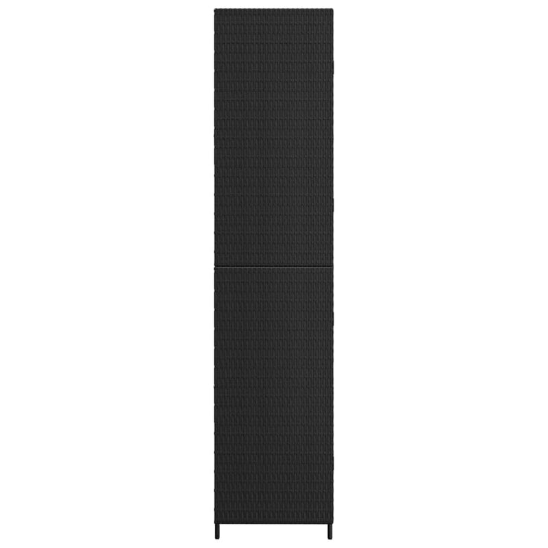 Utendørs oppbevaringsskap svart 59x40x180 cm polyrotting