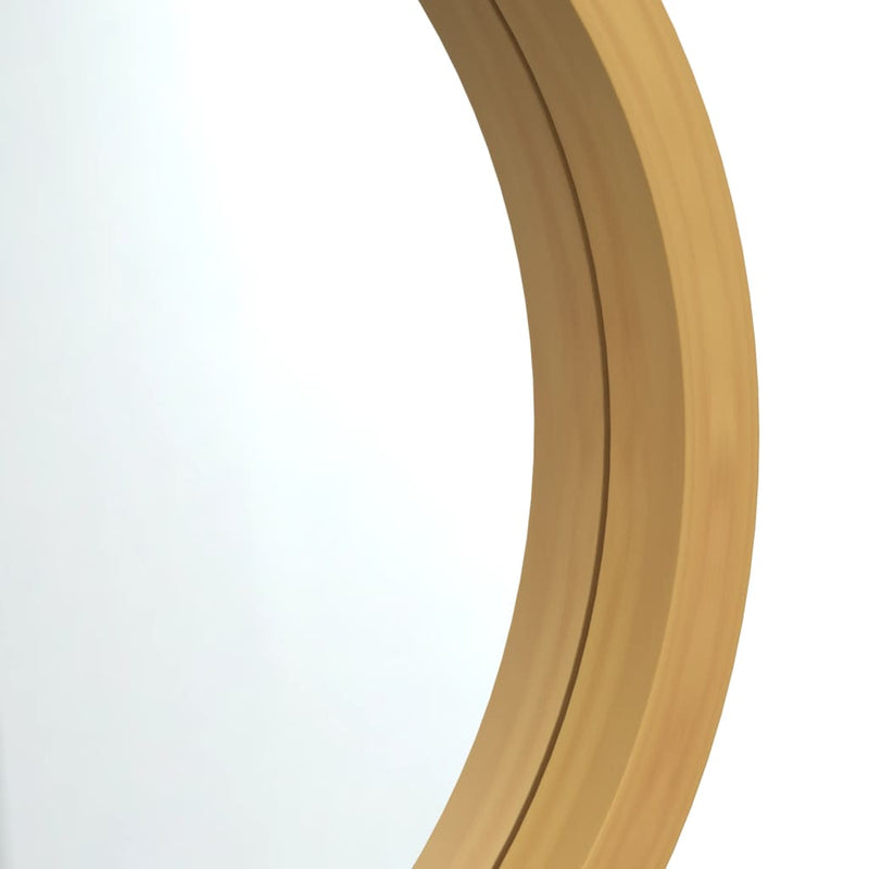 Veggspeil med stropp gull Ø 55 cm