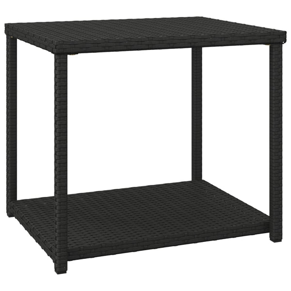 Sidebord svart 55x45x49 cm polyrotting