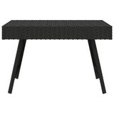 Sammenleggbart sidebord svart 60x40x38 cm polyrotting