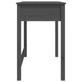 Skrivebord med skuffer grå 100x50x78 cm heltre furu