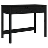 Skrivebord med skuffer svart 100x50x78 cm heltre furu