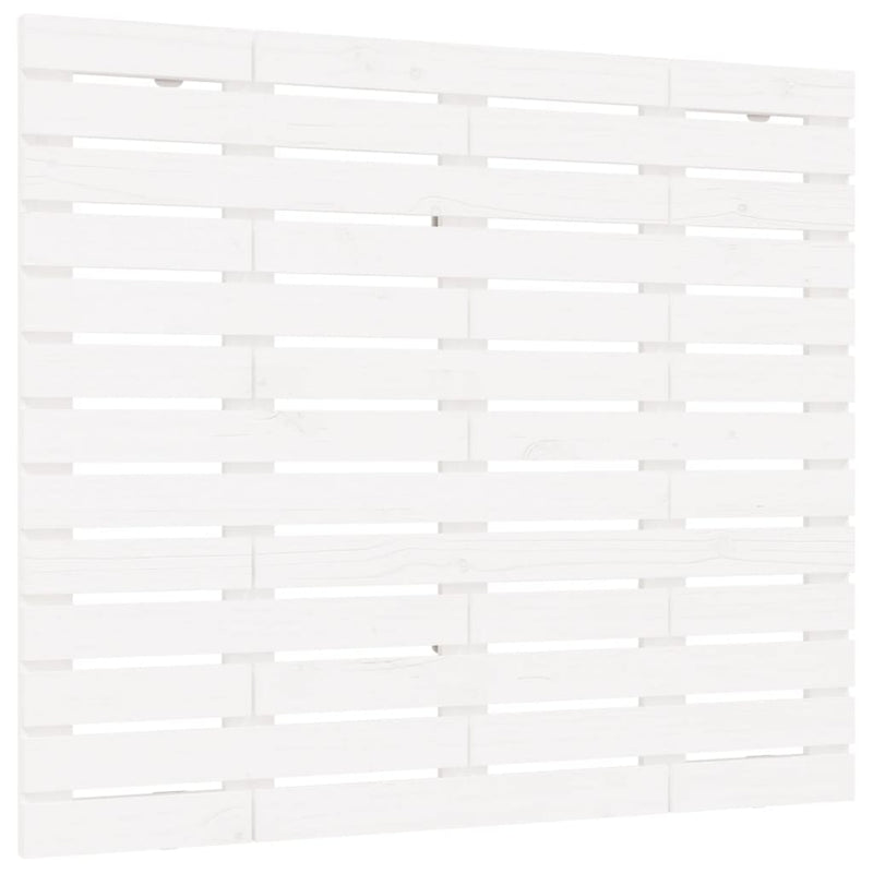 Veggmontert sengegavl hvit 146x3x91,5 cm heltre furu