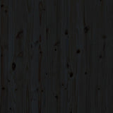 Veggmontert sengegavl svart 146x3x91,5 cm heltre furu