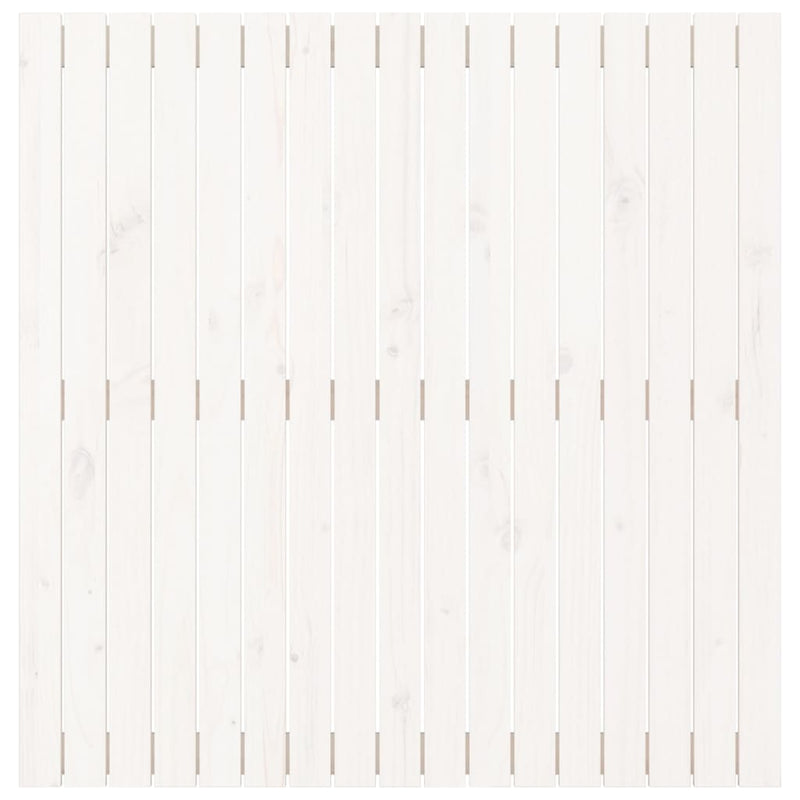 Veggmontert sengegavl hvit 108x3x110 cm heltre furu