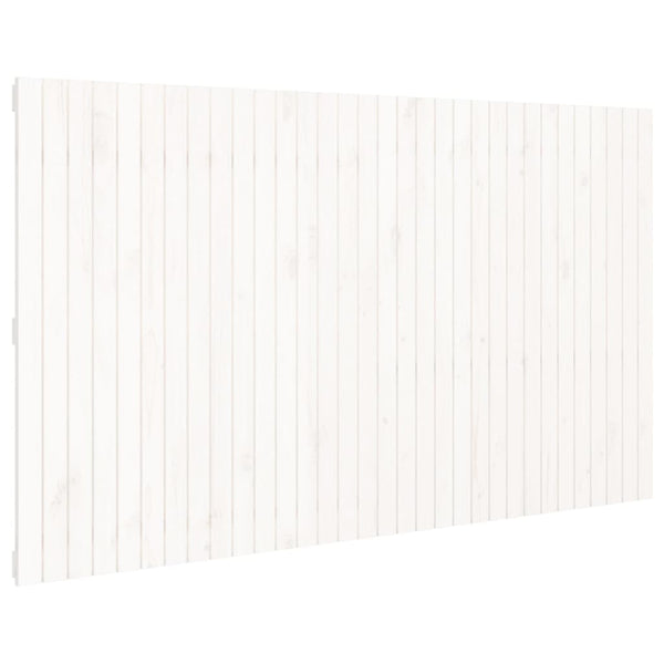 Veggmontert sengegavl hvit 204x3x110 cm heltre furu