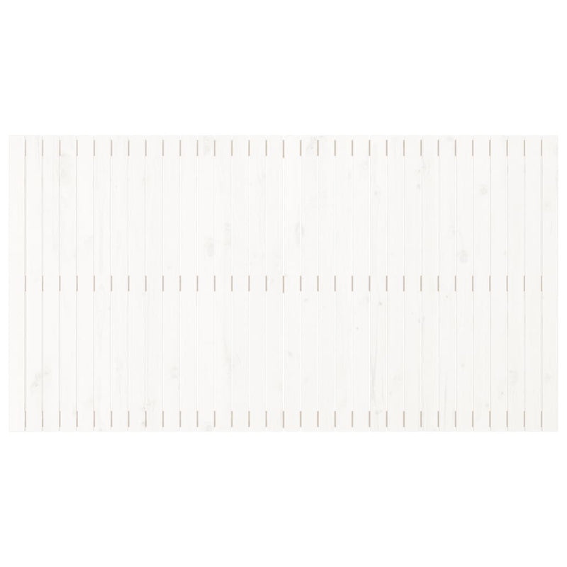 Veggmontert sengegavl hvit 204x3x110 cm heltre furu