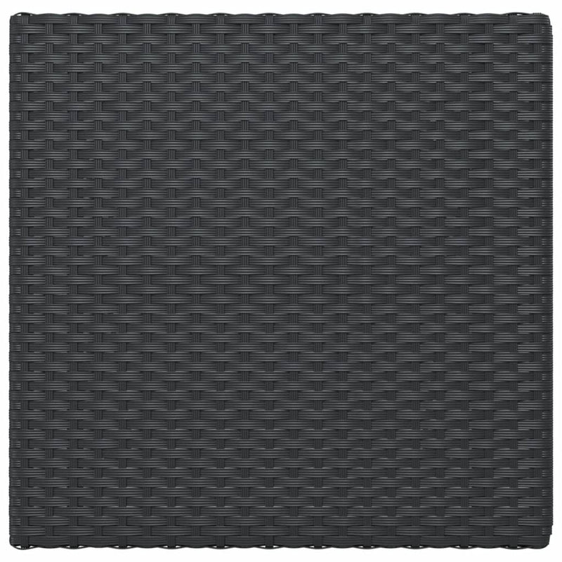 Sammenleggbart bistrobord svart 55x54x71 cm polyrotting