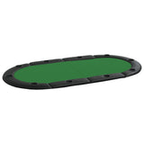 Pokerbord sammenleggbart 10 spillere grønn 208x106x3 cm