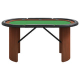 Pokerbord 10 spillere grønn 160x80x75 cm