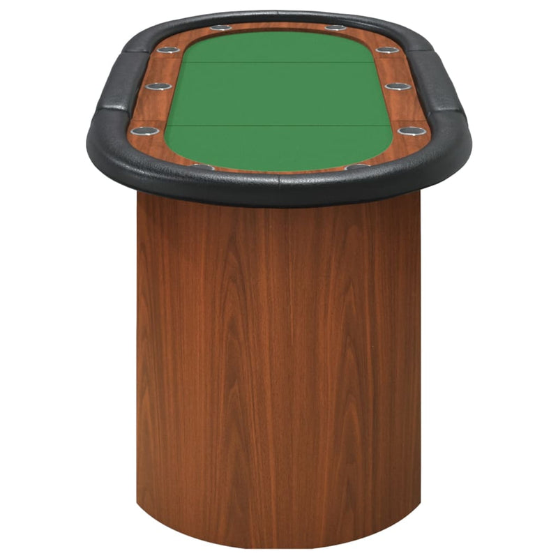 Pokerbord 10 spillere grønn 160x80x75 cm
