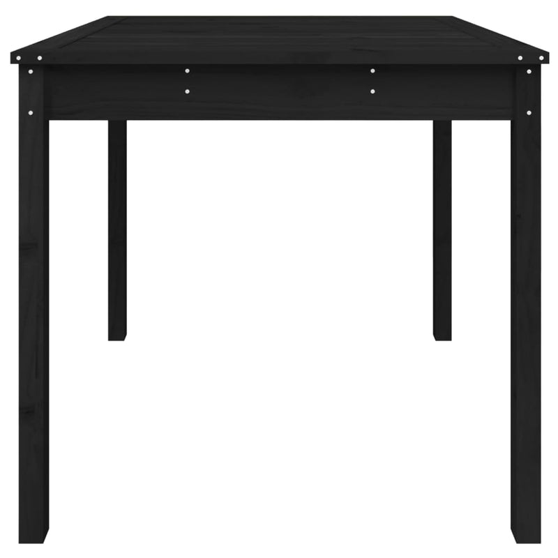 Hagebord svart 82,5x82,5x76 cm heltre furu