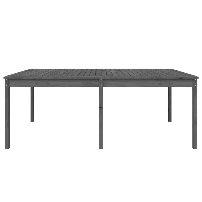 Hagebord grå 203,5x100x76 cm heltre furu