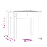 Hagebenk svart 50x44x45 cm heltre furu