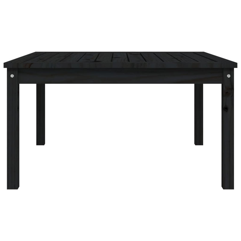 Hagebord svart 82,5x82,5x45 cm heltre furu