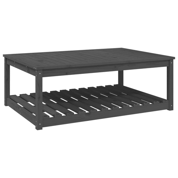 Hagebord grå 121x82,5x45 cm heltre furu