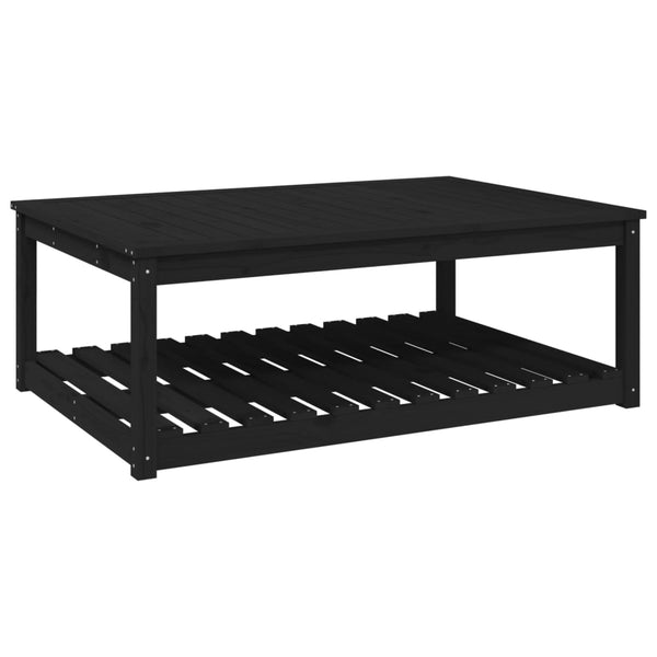 Hagebord svart 121x82,5x45 cm heltre furu