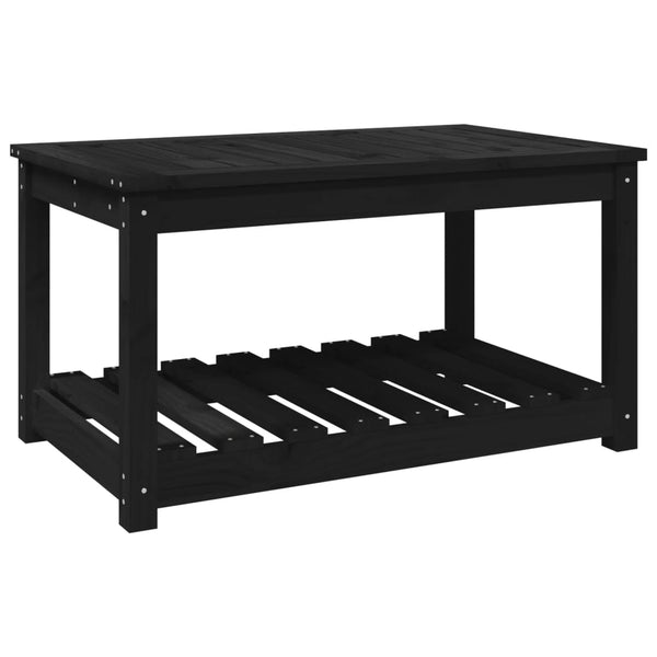 Hagebord svart 82,5x50,5x45 cm heltre furu