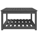 Hagebord grå 82,5x82,5x45 cm heltre furu