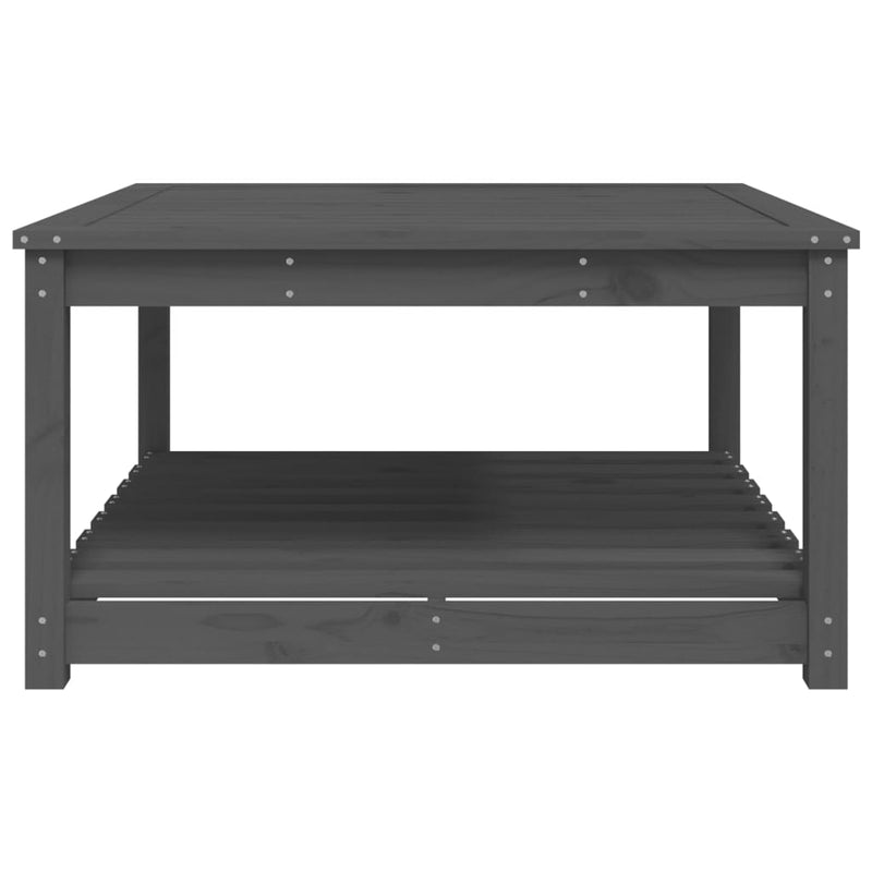 Hagebord grå 82,5x82,5x45 cm heltre furu