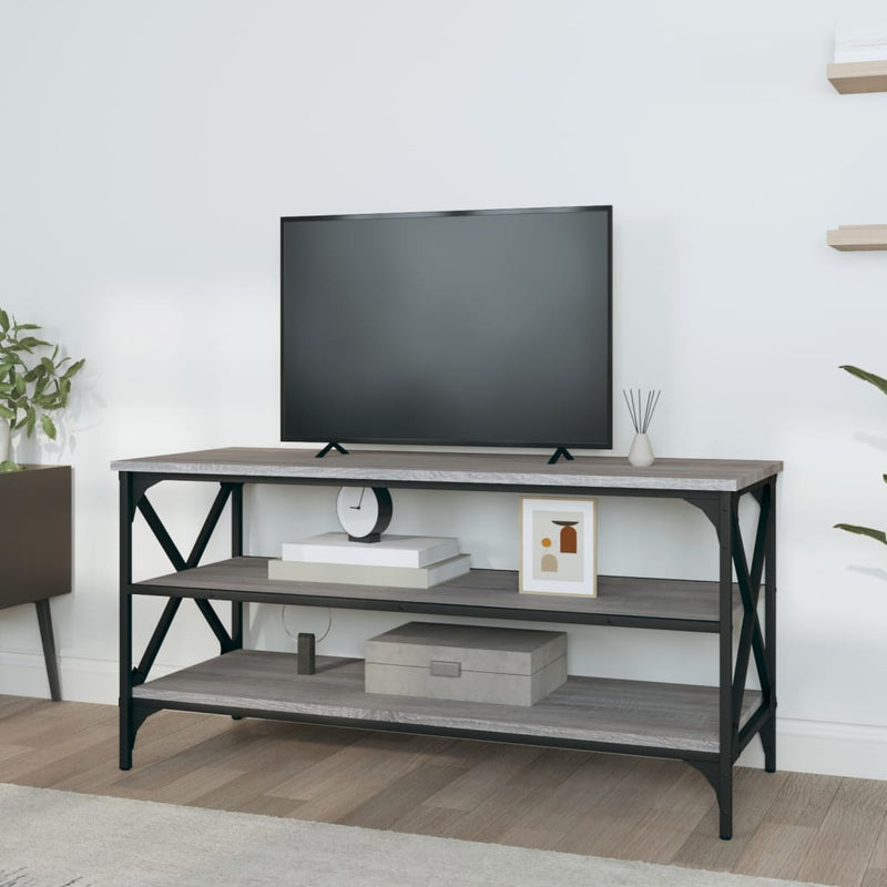 TV-benk grå sonoma 100x40x50 cm konstruert tre