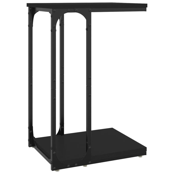 Sidebord svart 40x30x60 cm konstruert tre
