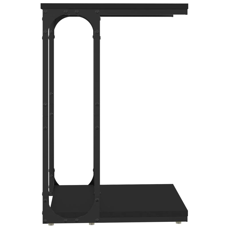 Sidebord svart 40x30x60 cm konstruert tre