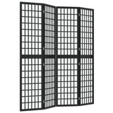 Sammenleggbar romdeler 4 paneler japansk stil 160x170 cm svart