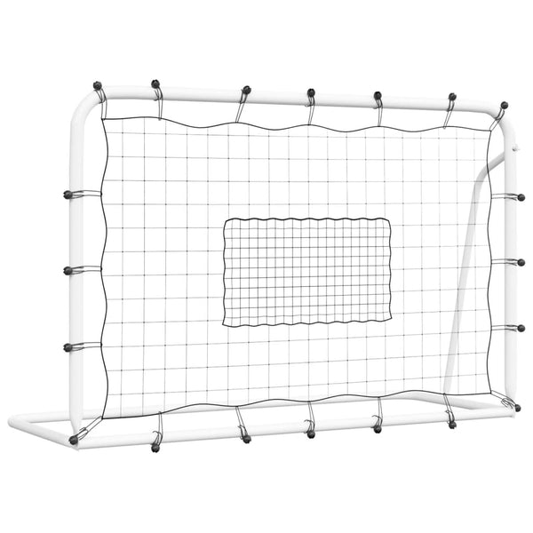 Fotballmål med nett hvit og svart 184x61x123 cm stål og PE