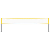 Badmintonnett gul og svart 600x155 cm PE stoff