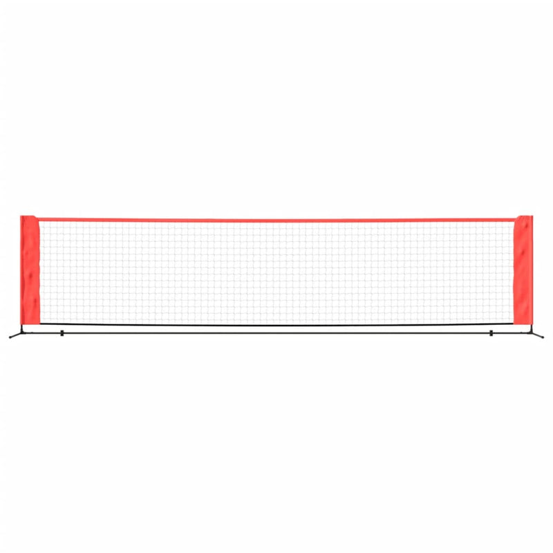 Tennisnett svart og rød 400x100x87 cm polyester