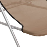 Foldbare strandstoler 2stk gråbrun textilene pulverlakkert stål