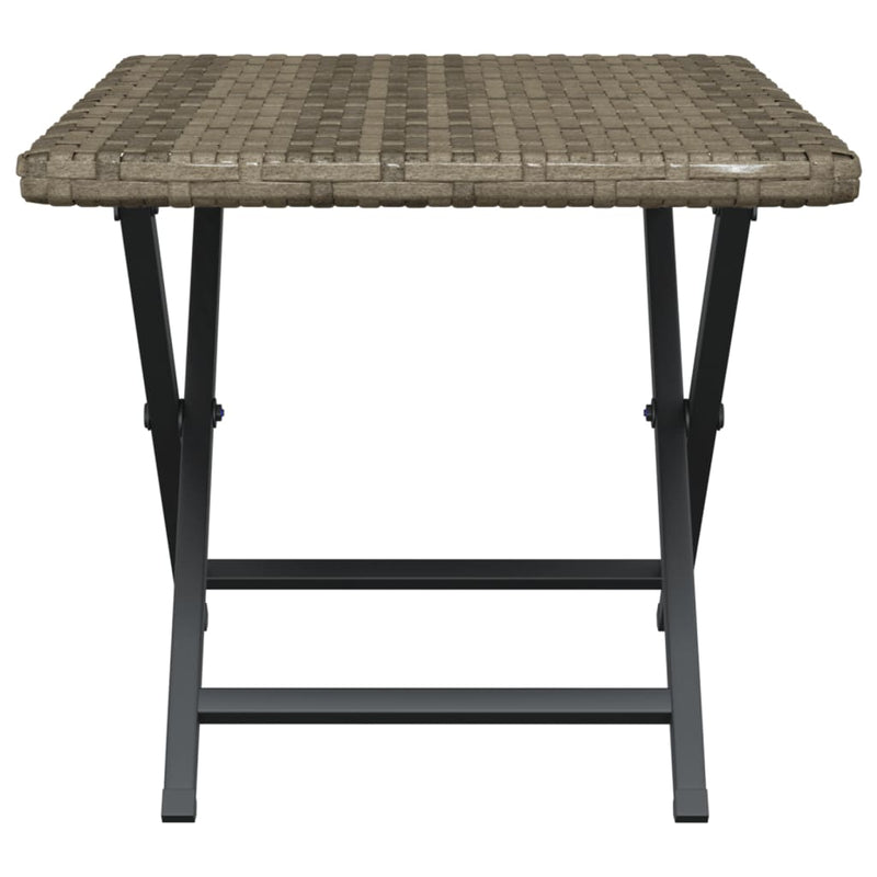 Sammenleggbart bord grå 45x35x32 cm polyrotting