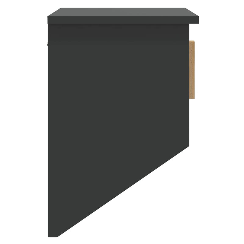 Veggarderobe med kroker svart 80x24x35,5 cm konstruert tre