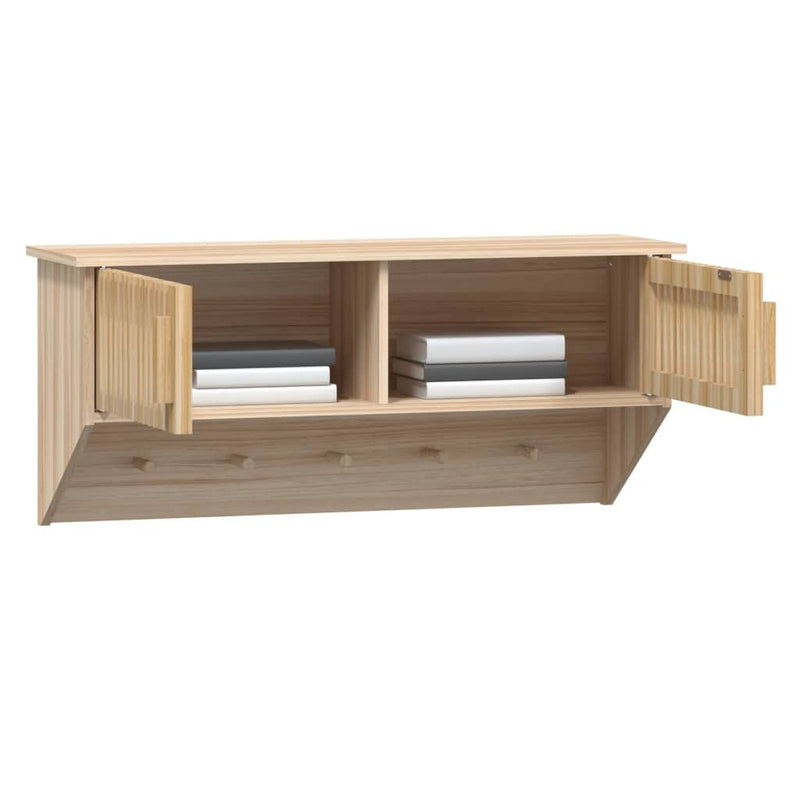 Veggarderobe med kroker 80x24x35,5 cm konstruert tre