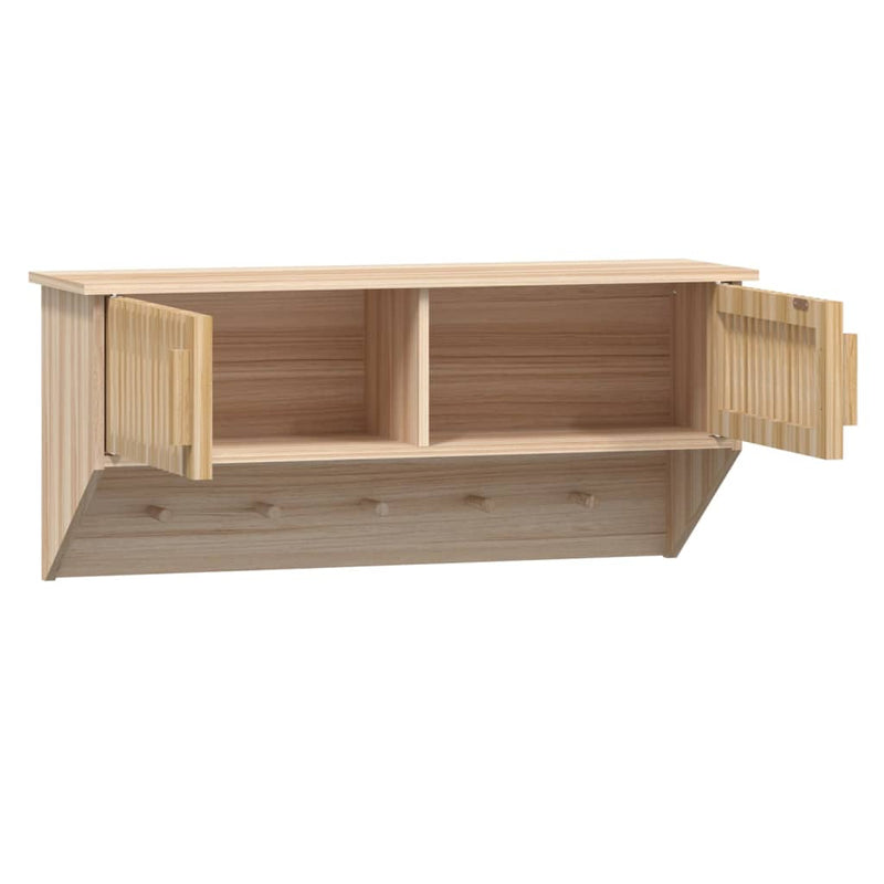 Veggarderobe med kroker 80x24x35,5 cm konstruert tre