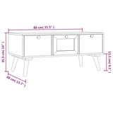 Salongbord med skuffer 80x40x35,5 cm konstruert tre