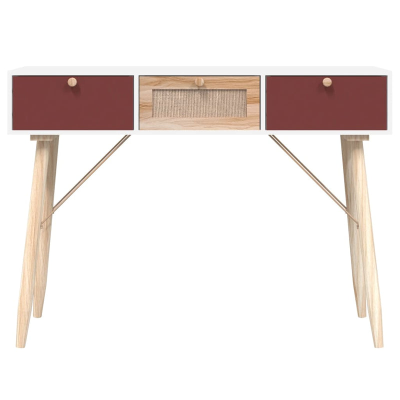 Konsollbord med skuffer 105x30x75 cm konstruert tre