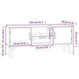 TV-benk med dører 105x30x45 cm konstruert tre