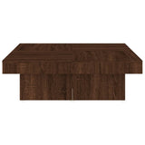 Salongbord brun eik 90x90x28 cm konstruert tre