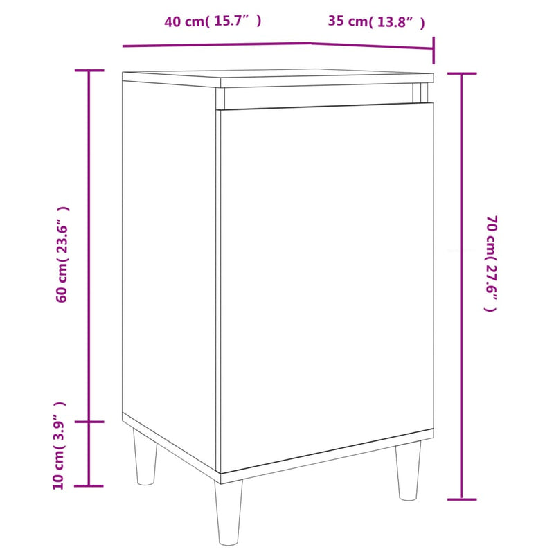 Nattbord sonoma eik 40x35x70 cm konstruert tre