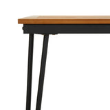 Hagebord med hårnålsben 140x80x75 cm heltre akasie