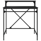 Skrivebord svart 80x50x90 cm konstruert tre og jern