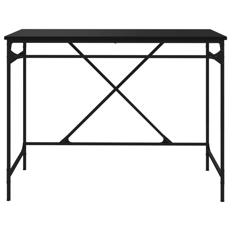 Skrivebord svart 100x50x75 cm konstruert tre og jern