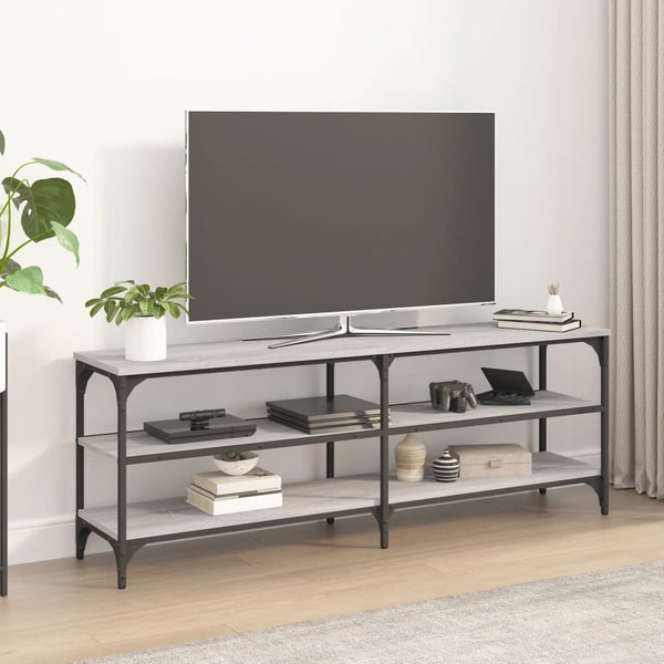 TV-benk grå sonoma 140x30x50 cm konstruert tre