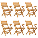 Klappstoler 6 stk 55x62x90 cm heltre teak