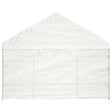 Paviljong med tak hvit 6,69x4,08x3,22 m polyetylen